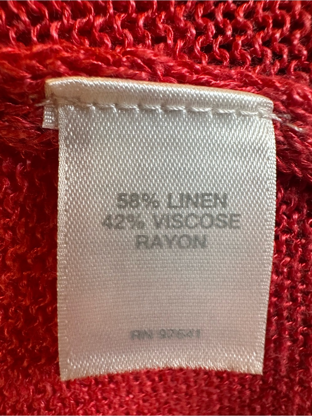J.Jill linen blend Open-Front Long Cardigan Sweater tomato red lagenlook small - Picture 4 of 4